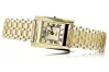 Elégante dame carrée 14k or montre Geneve lw036ydyy attachélbw002y