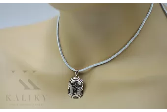 Jėzaus medaliono piktogramos pakabukas ★ https://zlotychlopak.pl/lt/ ★ Auksas 585 333 žema kaina