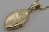 Jaune 14k or beau pendentif ovale pour boîte d'image cpn021y