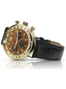 Reloj de hombre amarillo 14k 585 oro Geneve mw012y-br