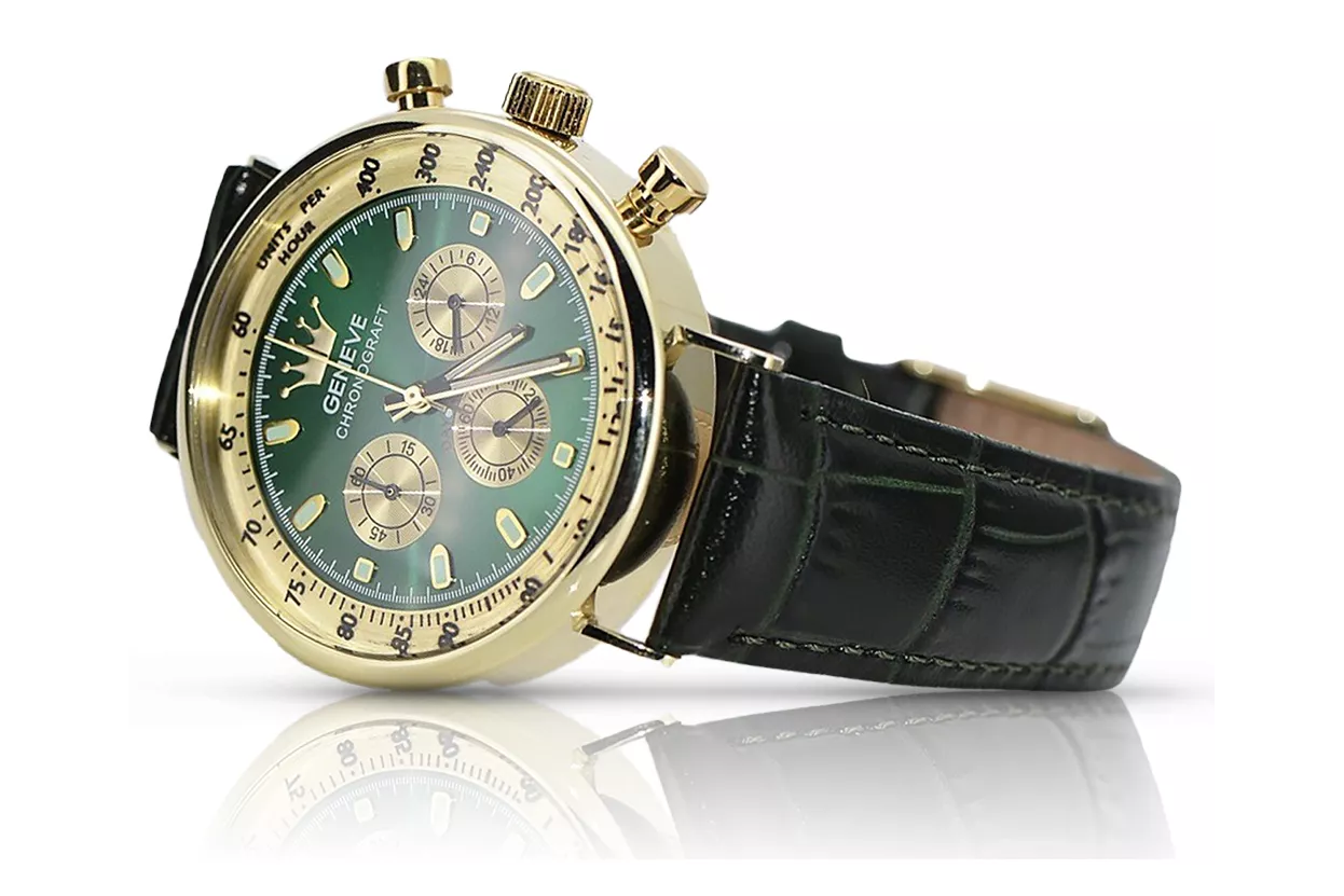 Reloj de hombre amarillo 14k 585 oro Geneve mw012y-gr