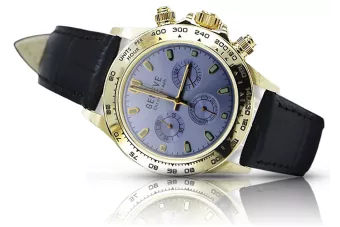 Жовтий 14k 585 золотих чоловіків Geneve стиль mw014ydbl