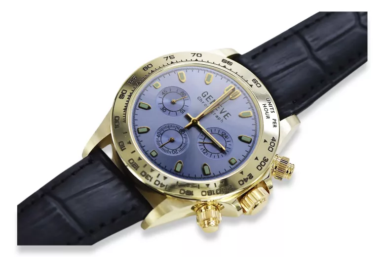 Montre hommes d'or Geneve ★ https://zlotychlopak.pl/fr/ ★ Pureté d'or 585 333 Low Price!