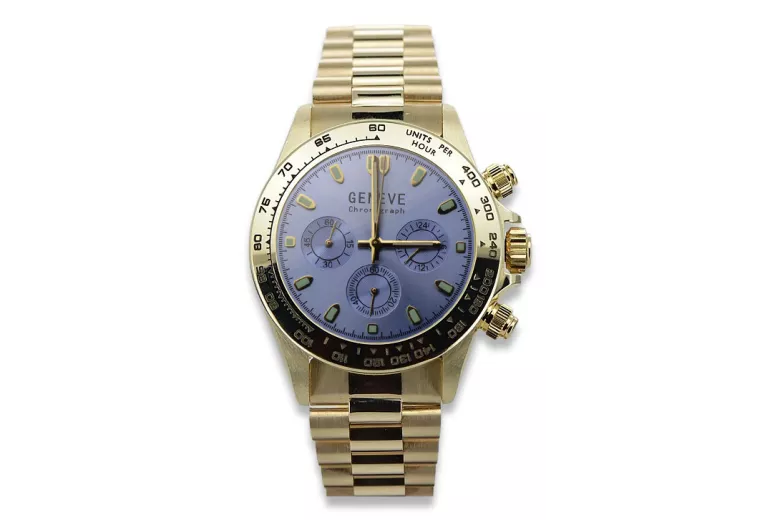 Reloj para hombres de oro Geneve ★ https://zlotychlopak.pl/es/ ★ Pureza de oro 585 333 Precio bajo!