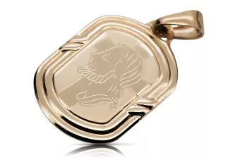 Jėzaus medaliono piktogramos pakabukas ★ https://zlotychlopak.pl/lt/ ★ Auksas 585 333 žema kaina