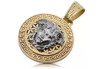 Gold Prívesok 14k 585 Medusa Grécka Road CPN053YW