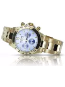 14K Gold Men's Watch, Blue Dial, 40mm - Geneve