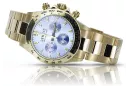 14K Gold Men's Watch, Blue Dial, 40mm - Geneve