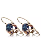 Rose pink 14k 585 gold alexandrite earrings vec035 Vintage Russian Soviet style