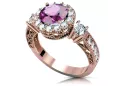 Bague vintage originale en or rose 14 carats avec améthyste Vintage crc003r