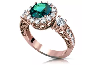 Anillo Vintage Emerald Original Vintage 14K Rose Gold vrc003r