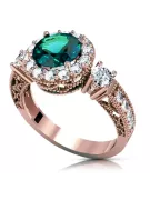 Inel Vintage Emerald Original Vintage 14K Rose Gold vrc003r