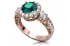 Vintage Ring Emerald Original Vintage 14K Rose Gold crc003r