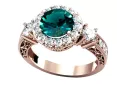 Ретро пръстен Emerald Original Vintage 14K розово злато crc003r