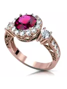 Ruby Original Vintage 14K Rose Gold Inel Vintage crc003r