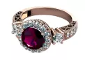 Ruby Original Vintage 14K Rose Gold Inel Vintage crc003r