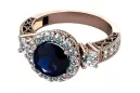 Sapphire Original Vintage 14K Rose Gold Inel Vintage style crc003r