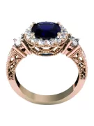 Sapphire Original Vintage 14K Rose Gold Inel Vintage style crc003r