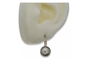 Золотые серьги с жемчугом