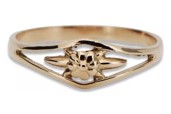 Руски съветски розово розово 14k 585 злато реколта пръстен vrn071