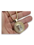 Jezus medallón de oro de 14 k cadena pj005yw20