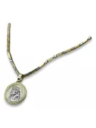 Médaille Jezus & chaîne de marteau d'or 14k pj005yw20έcc047yw65