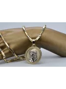 Jezus medallion & 14k gold hammer chain pj005yw20&cc047yw60
