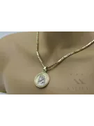 Jezus medallion & 14k gold hammer chain pj005yw20&cc047yw60
