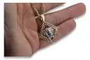 Greek style medallion Jellyfish & Corda Figaro 14k gold chain cpn059y&cc004y45