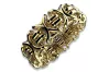Rose yellow white gold Bizantina ring 14k 585 18k 750 9k 375 cgcrn001