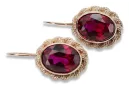 Vintage style Ruby earrings Original 14K Rose Gold vec007r