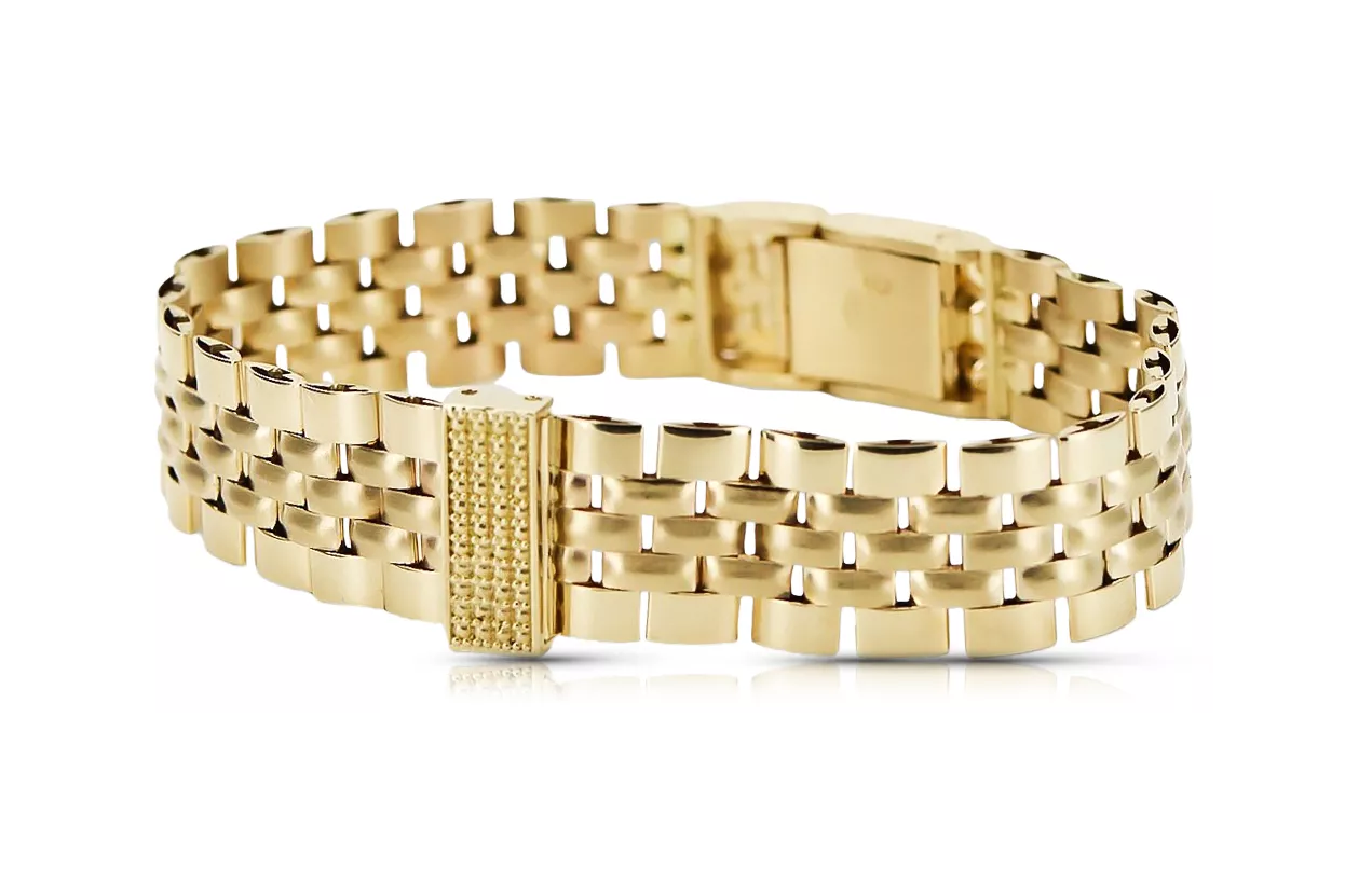 Gold men's watch Geneve ★ zlotychlopak.pl ★ Gold purity 585 333 Low Price!