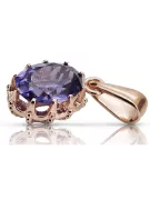 Rosa vintage 14k 585 colgante de oro alexandrite vpc008