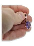 Vintage rose 14k 585 or alexandrite pendentif vpc008