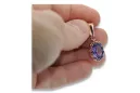 Vintage rose 14k 585 gold alexandrite pendant vpc008