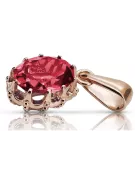 Rosa vintage 14k 585 oro ruby colgante vpc008