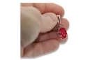 Vintage rose 14k 585 gold ruby pendant vpc008