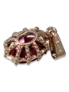 Rosa vintage 14k 585 oro ruby colgante vpc008