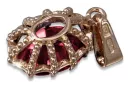 Rosa vintage 14k 585 oro ruby colgante vpc008