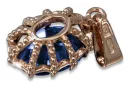 Vintage rose 14k 585 gold sapphire pendant vpc008