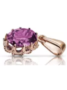 Vintage Rose 14k 585 gold amethyst Anhänger vpc008