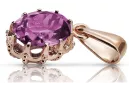 Vintage Rose 14k 585 gold amethyst Anhänger vpc008