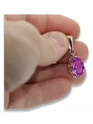 Vintage Rose 14k 585 gold amethyst Anhänger vpc008