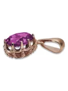 Vintage Rose 14k 585 gold amethyst Anhänger vpc008