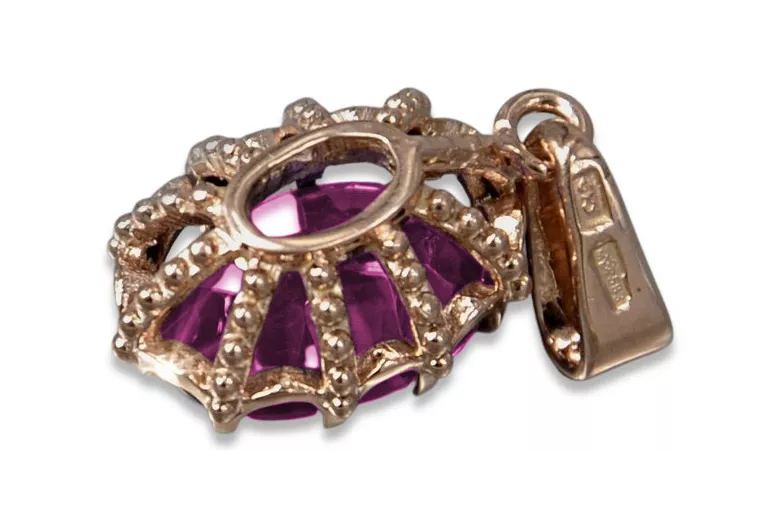 Vintage Rose 14k 585 gold amethyst Anhänger vpc008