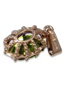 Rosa vintage 14k 585 oro peridot colgante vpc008