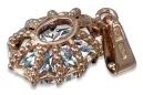 Vintage rosa 14k 585 oro zircon colgante vpc008