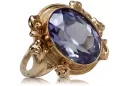 Style vintage Anneau Alexandrite Argent sterling plaqué or rose vrc100rp