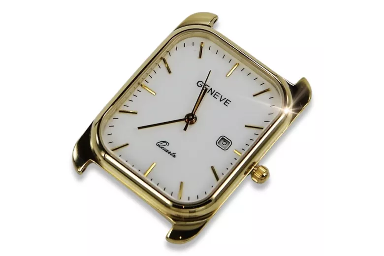 Reloj para hombres de oro Geneve ★ https://zlotychlopak.pl/es/ ★ Pureza de oro 585 333 Precio bajo!