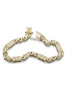 Gelbgold 14 K 585 Byzantinisches griechisches Armband cb050y